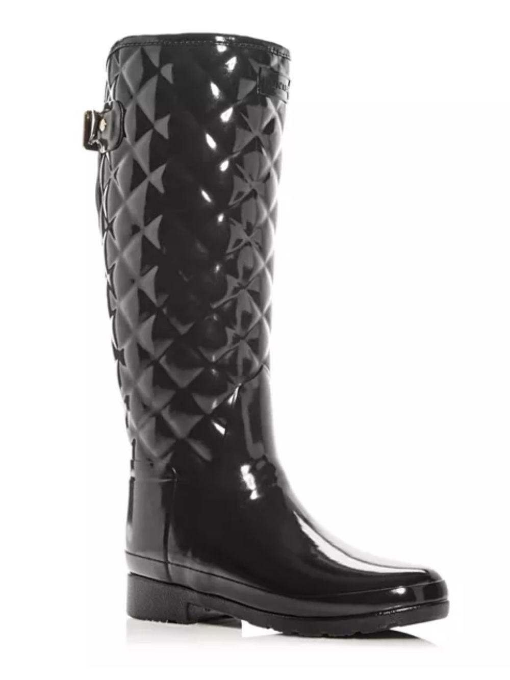 Hunter Women's Refined Gloss Quilted Rain Boots Size 10